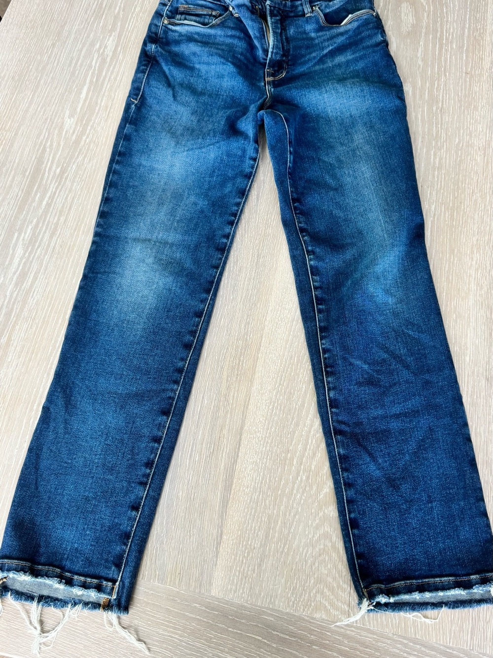 Good American Dark Blue Classic Bootcut Jeans